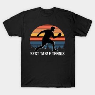 Mens Best Table Tennis Dad Ever Father's Day T-Shirt